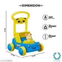 Divi Divine First Step Baby Sit-to-Stand Activity Walker, Baby Push Walker (yellow, 6-18 Months) - 6-18 Months, Yellow, Plastic, Pull Along Toys, Pack Of :1